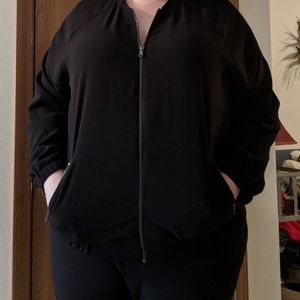 Plus Size Bomber Jacket